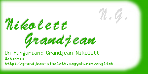 nikolett grandjean business card